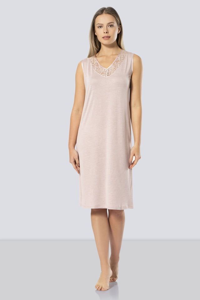 Türen Kadın Dantelli V Yaka Gecelik