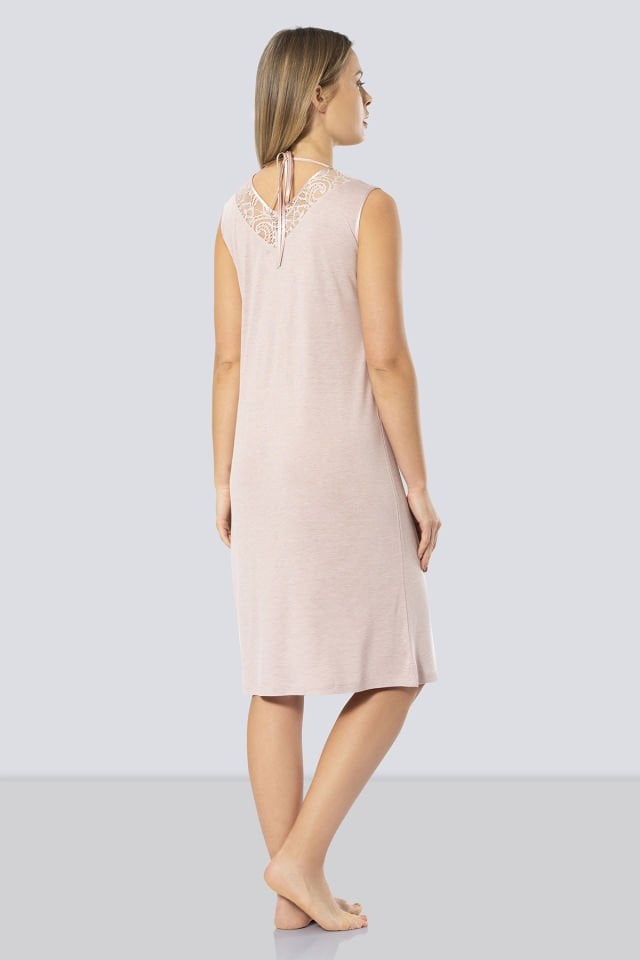 Türen Kadin Dantelli V Yaka Gecelik