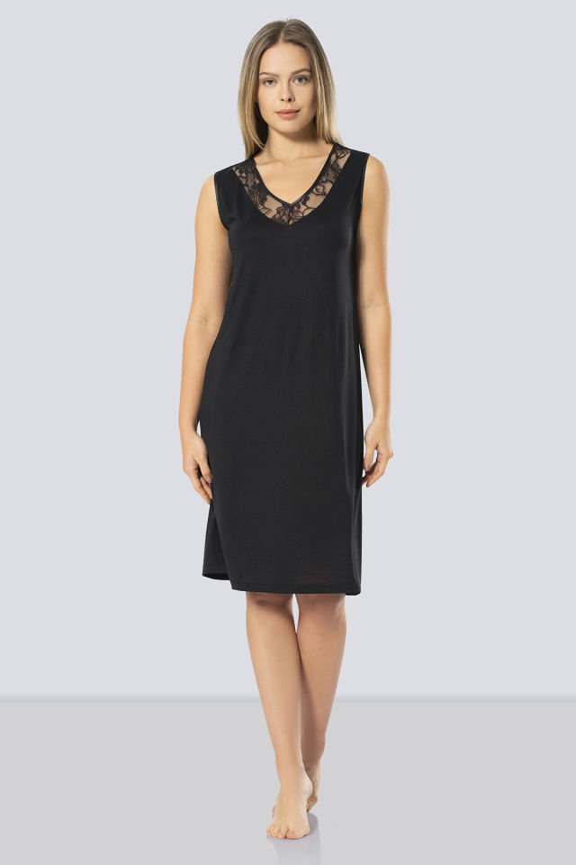 Türen Kadın Dantelli V Yaka Gecelik