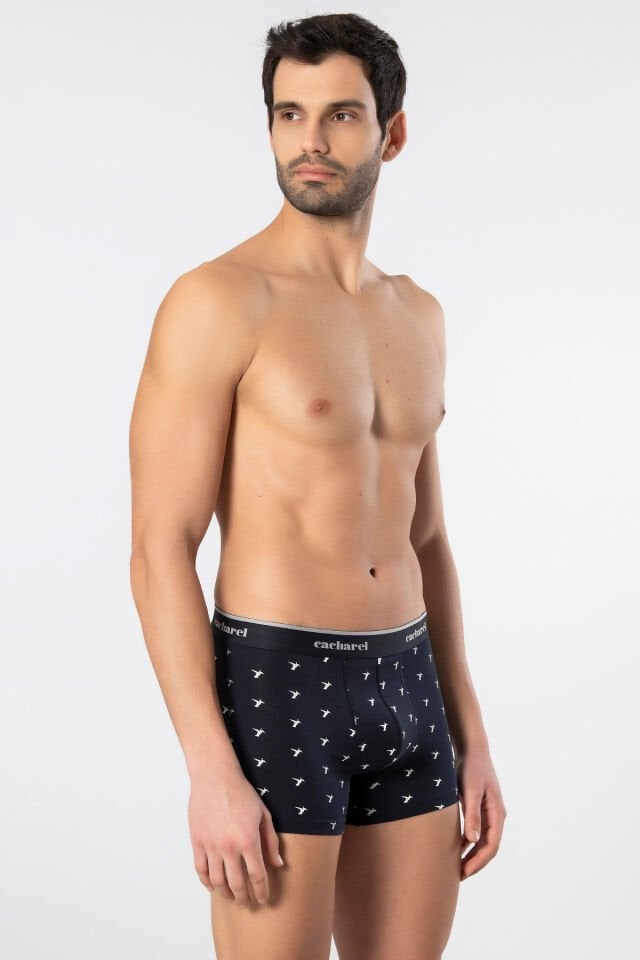 Cacharel Erkek Desenli Likrali Boxer 3'lü Paket