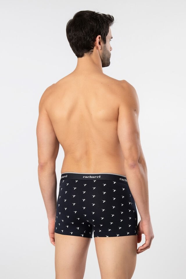 Cacharel Erkek Desenli Likrali Boxer 3'lü Paket