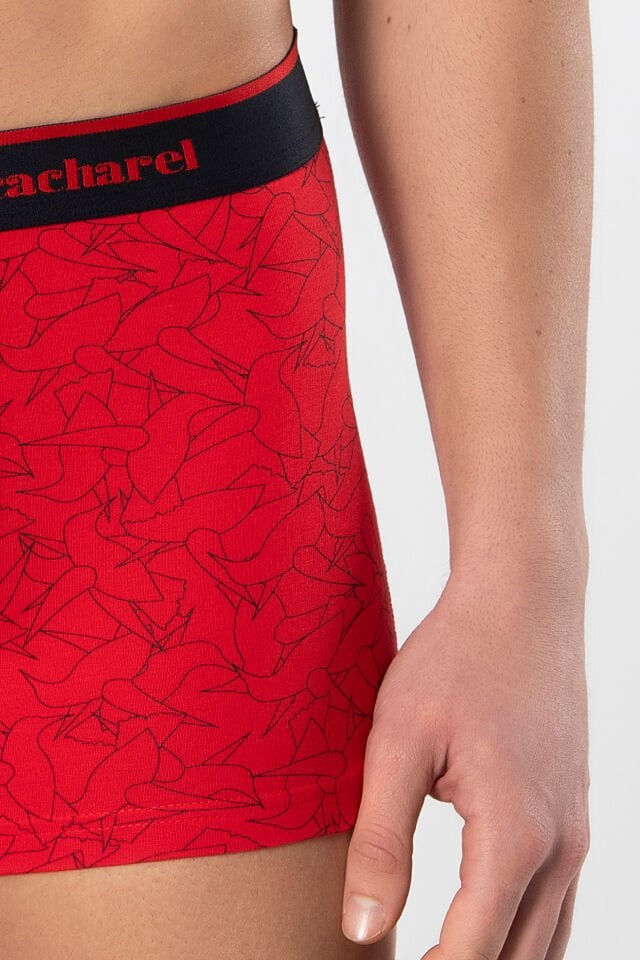 Cacharel Erkek Desenli Likrali Boxer 3'lü Paket