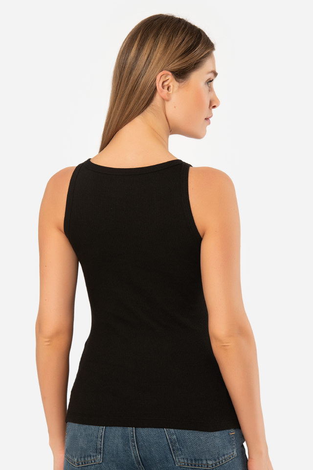 Kadın Halter Yaka Fitilli Atlet