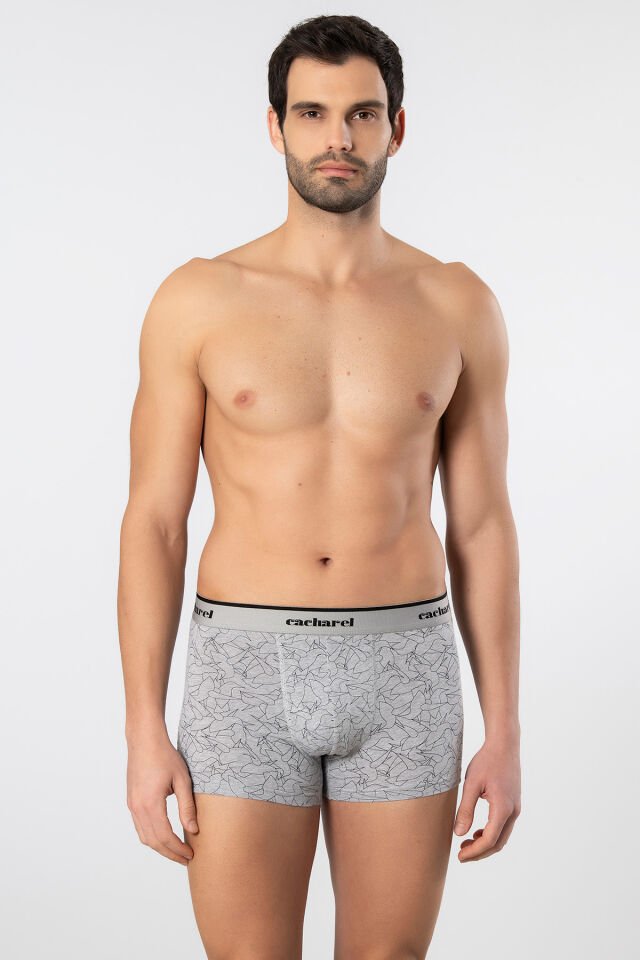 Cacharel Erkek Desenli Likrali Boxer 3'lü Paket