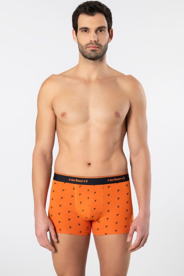 Cacharel Erkek Desenli Likrali Boxer 3'lü Paket