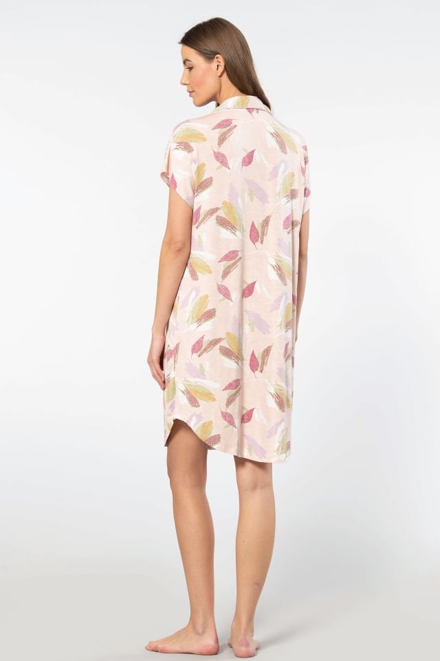 Türen Kadin Erkek Yaka Gecelik