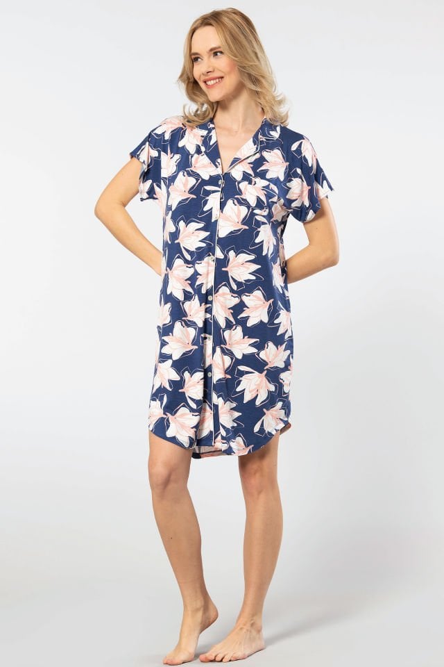 Türen Kadın Erkek Yaka Gecelik