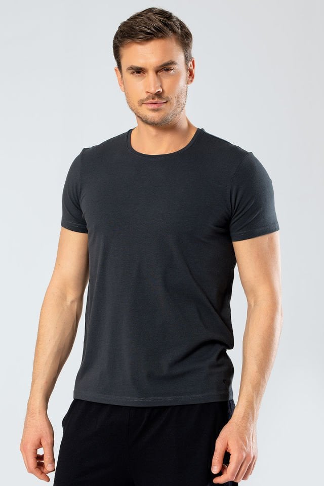 Cacharel Erkek Bisiklet Yaka Likrali T-shirt