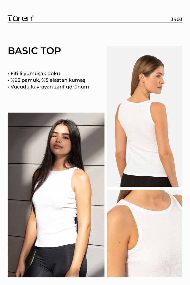 Kadin Halter Yaka Fitilli Atlet