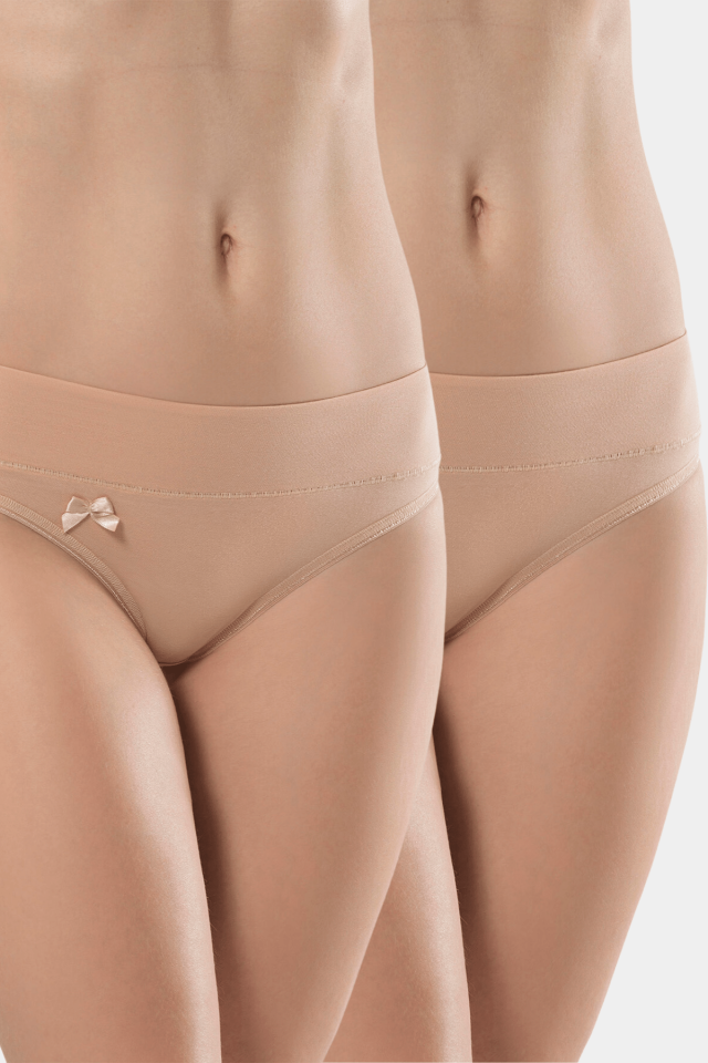 Türen Kadin Beli Lastikli Likrali 2'li Pamuklu Bikini Külot