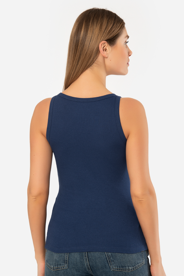 Kadın Halter Yaka Fitilli Atlet