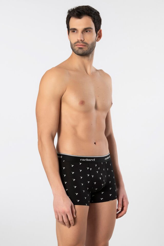 Cacharel Erkek Desenli Likralı Boxer 3'lü Paket