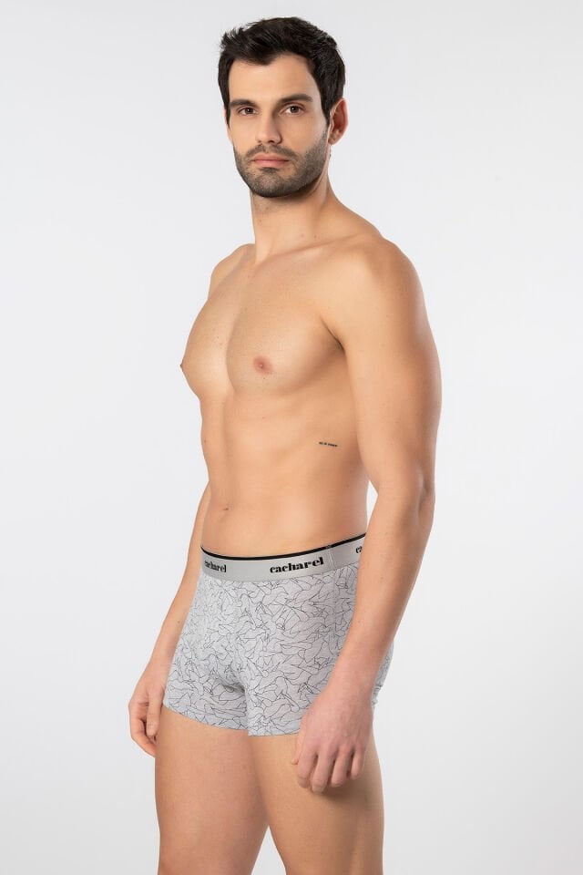 Cacharel Erkek Desenli Likralı Boxer 3'lü Paket