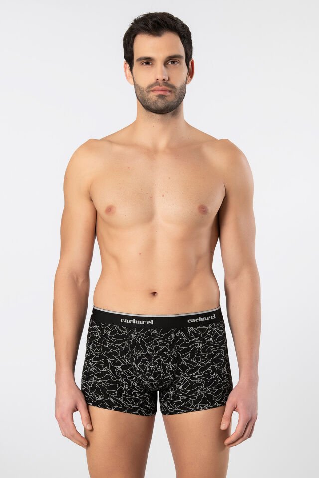 Cacharel Erkek Desenli Likralı Boxer 3'lü Paket