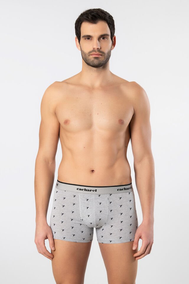 Cacharel Erkek Desenli Likrali Boxer 3'lü Paket