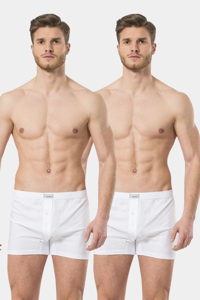 Türen Erkek Dügmeli Boxer 2'li Paket
