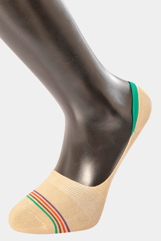 Türen Erkek Çizgili Babet Çorap 6'li Paket