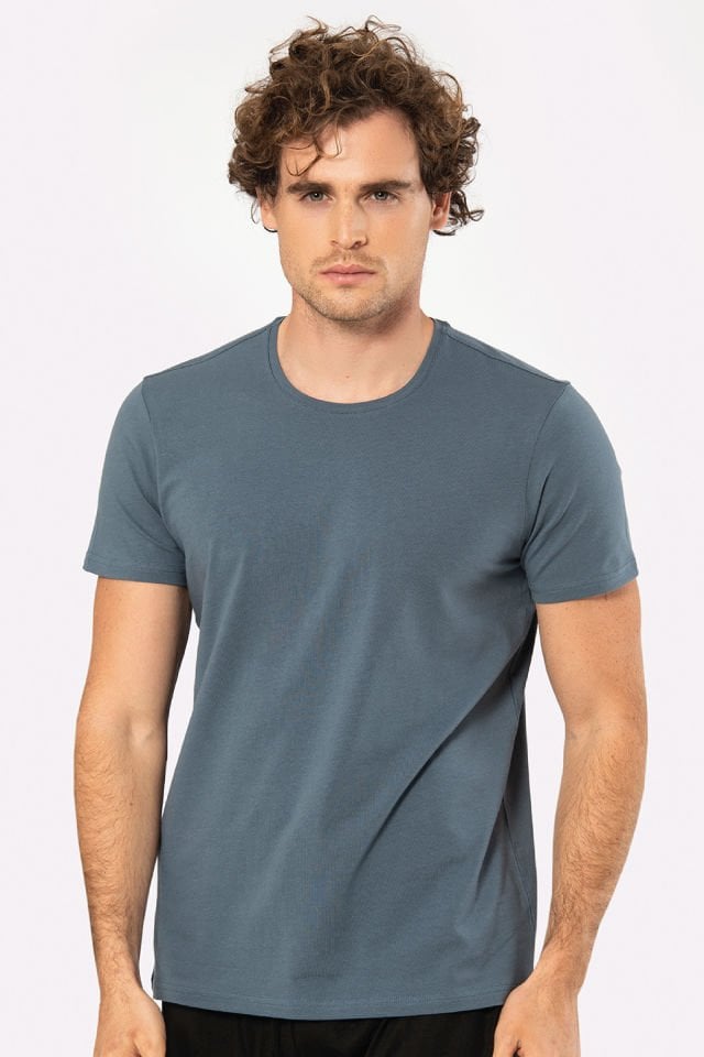 Cacharel Erkek Bisiklet Yaka Likrali T-shirt