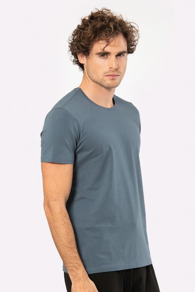 Cacharel Erkek Bisiklet Yaka Likralı T-shirt