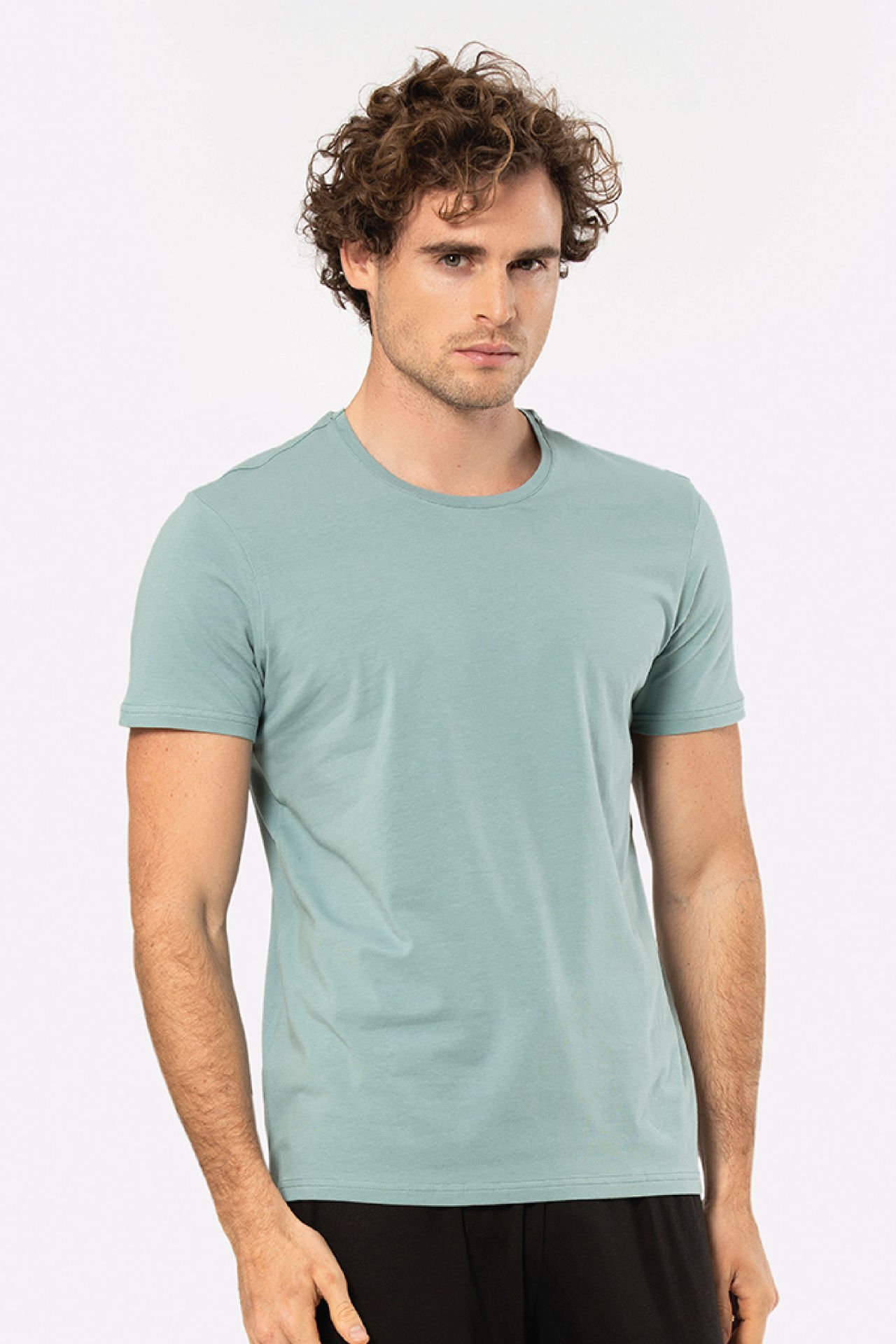 Cacharel Erkek Bisiklet Yaka Likrali T-shirt