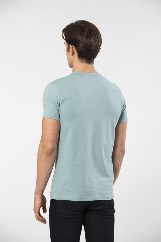 Cacharel Erkek V Yaka Likrali T-shirt