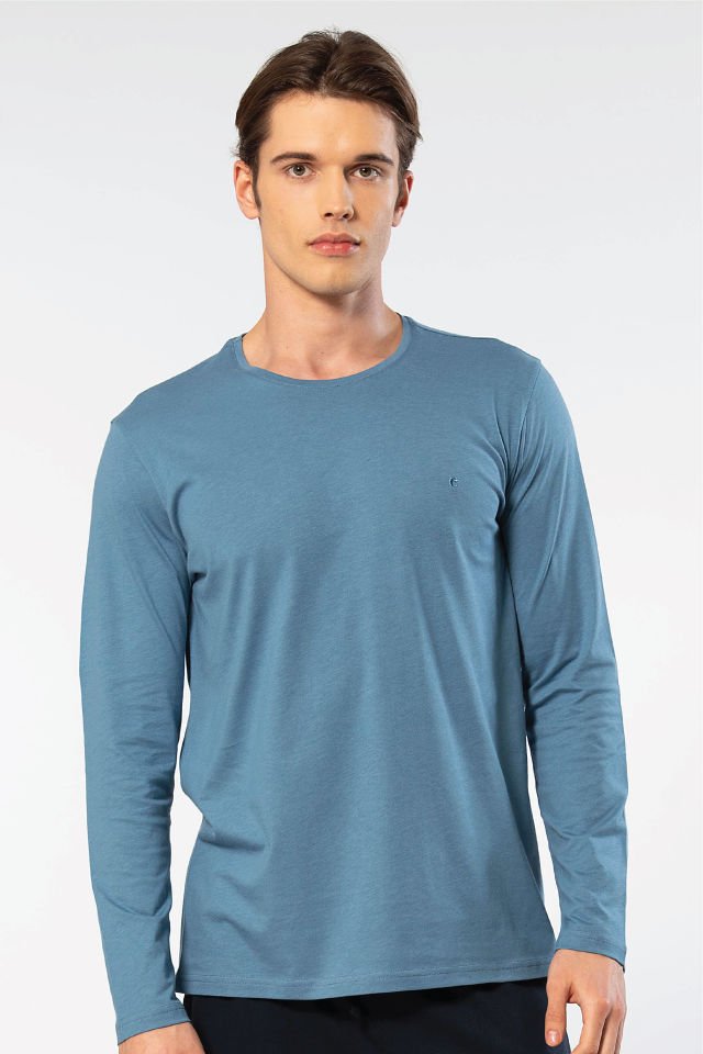 Cacharel Erkek Modal Pamuk Bisiklet Yaka T-shirt