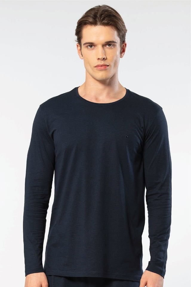Cacharel Erkek Modal Pamuk Bisiklet Yaka T-shirt