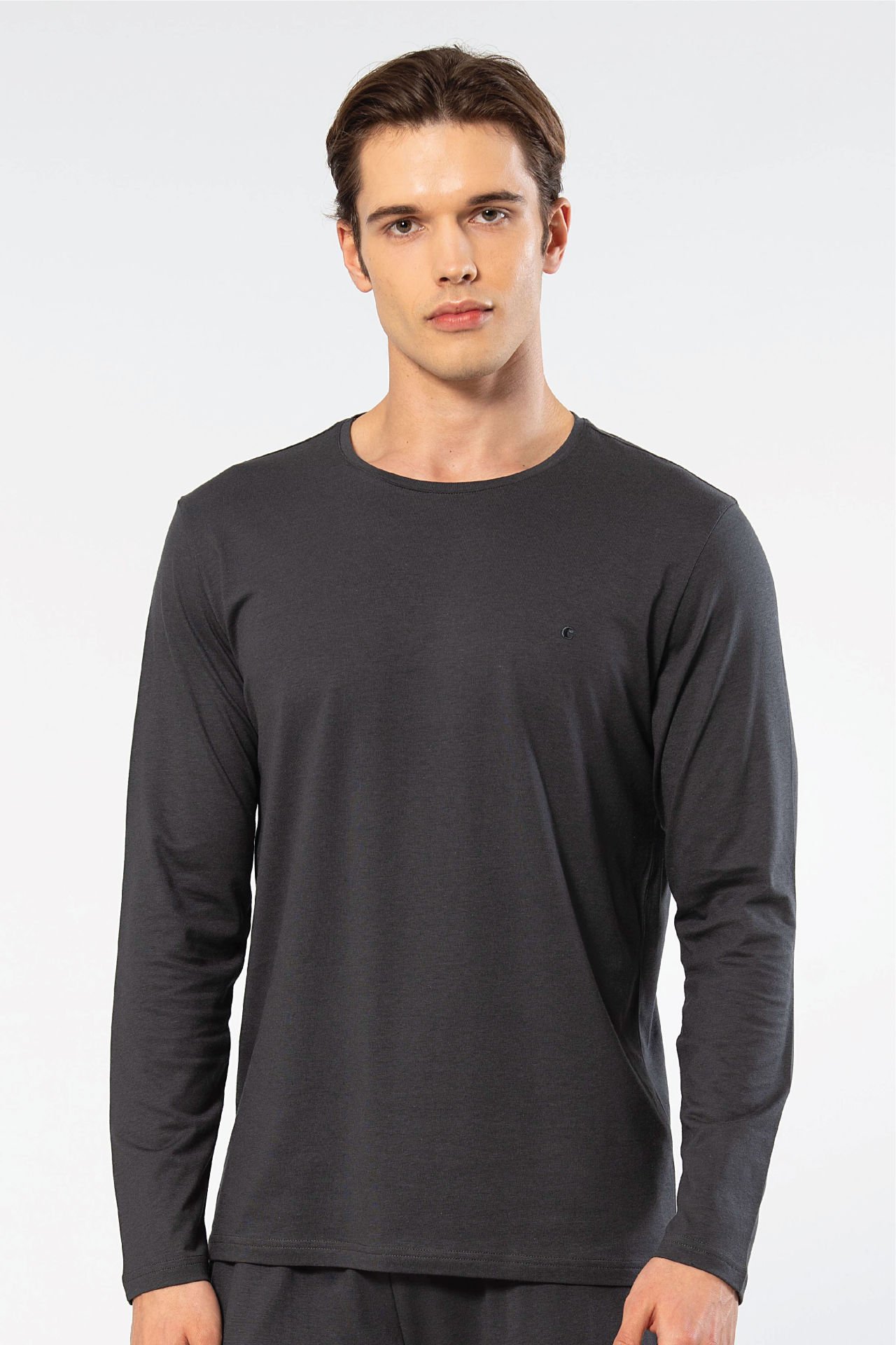 Cacharel Erkek Modal Pamuk Bisiklet Yaka T-shirt