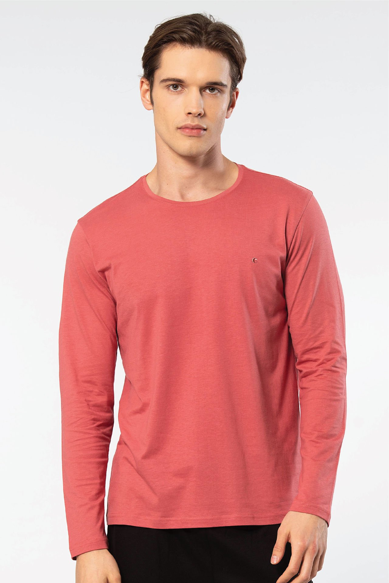 Cacharel Erkek Modal Pamuk Bisiklet Yaka T-shirt