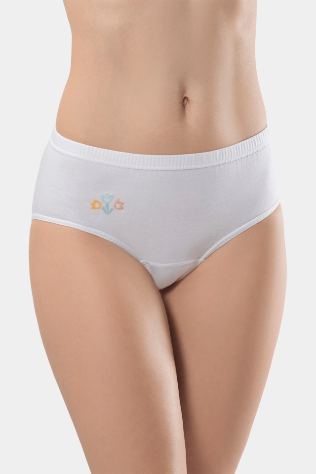 Türen Kadin Nakis Detayli 2'li Pamuklu Basic Külot