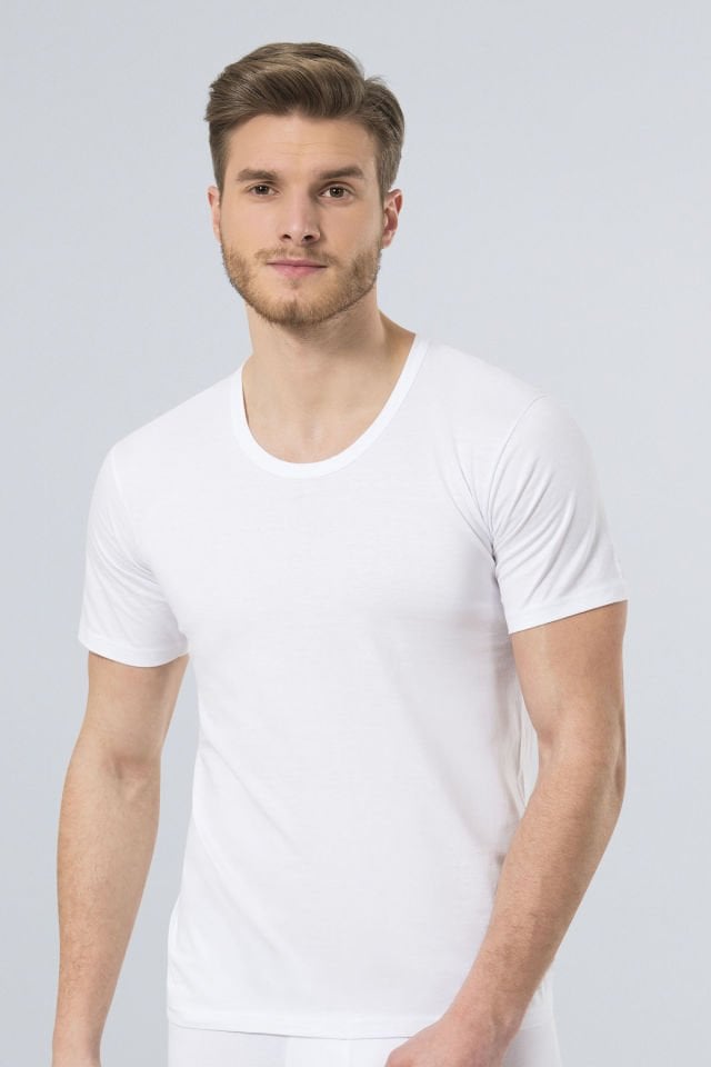 Türen Erkek Penye Bisiklet Yaka Fanila 2'li Paket