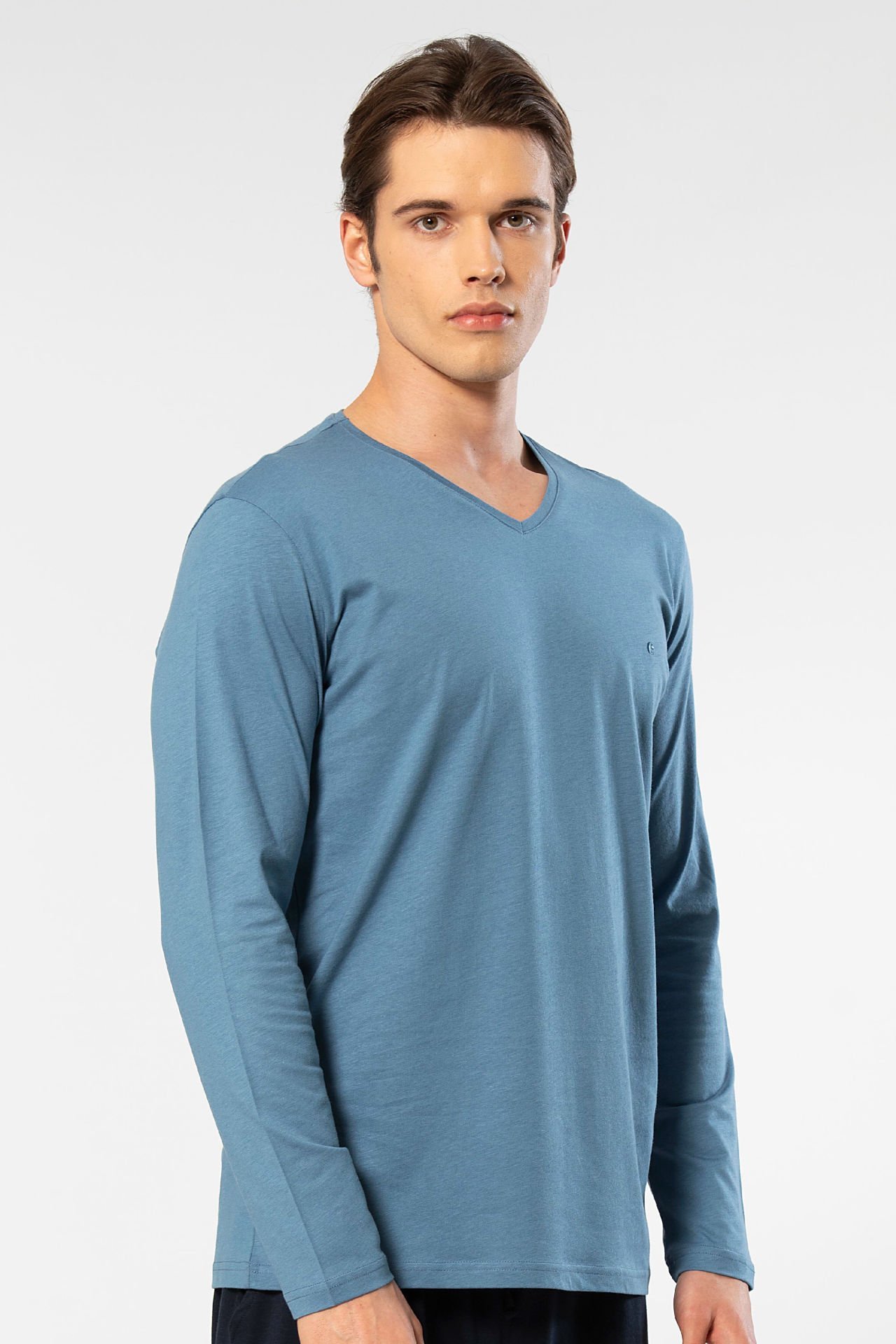 Cacharel Erkek Modal Pamuk V Yaka T-shirt