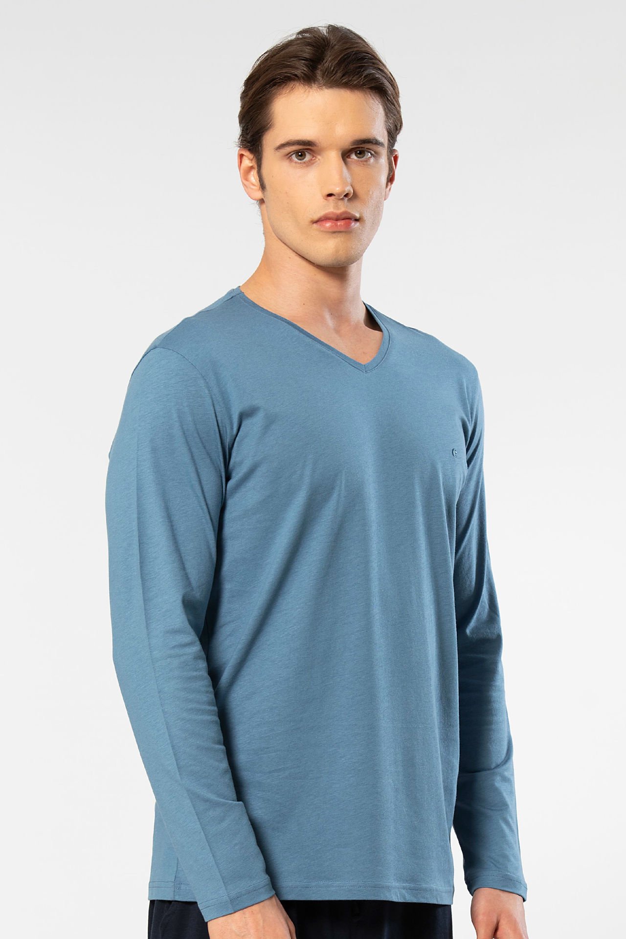 Cacharel Erkek Modal Pamuk V Yaka T-shirt