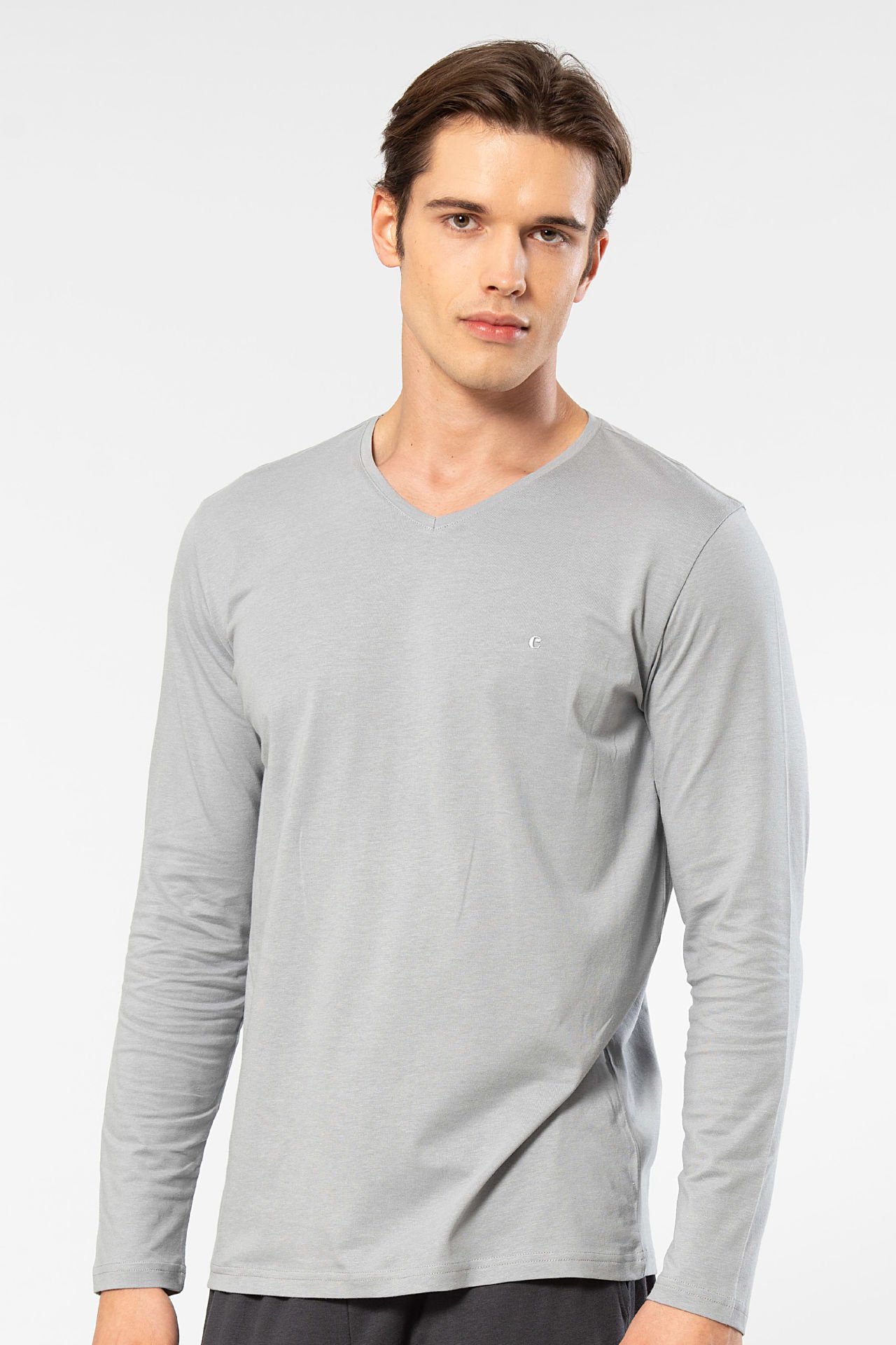 Cacharel Erkek Modal Pamuk V Yaka T-shirt