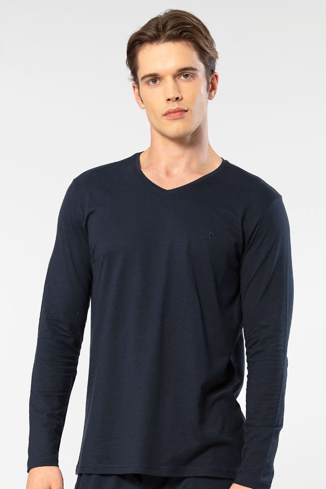 Cacharel Erkek Modal Pamuk V Yaka T-shirt