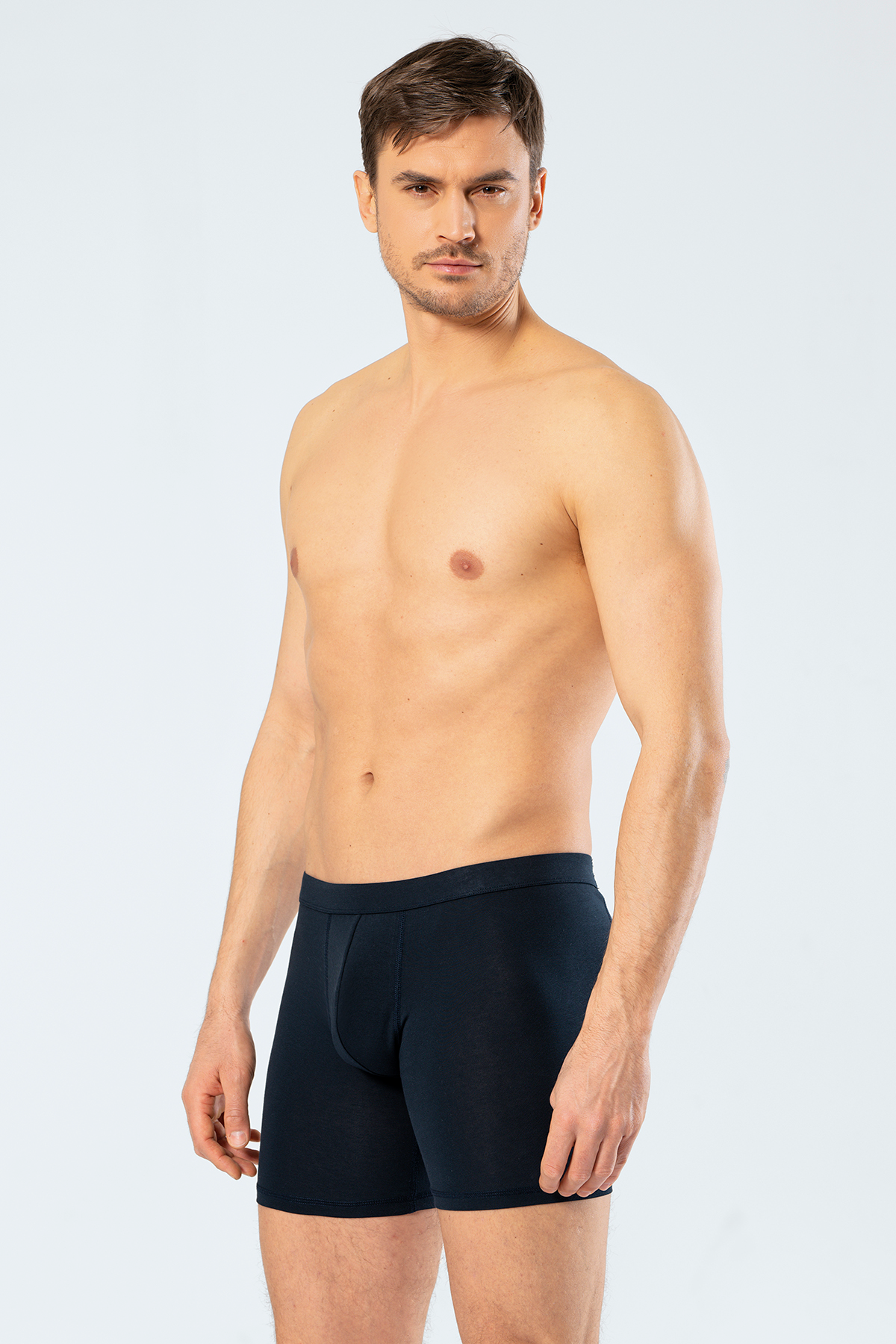 Cacharel Erkek Likralı Uzun Boxer (Bel Bantlı)