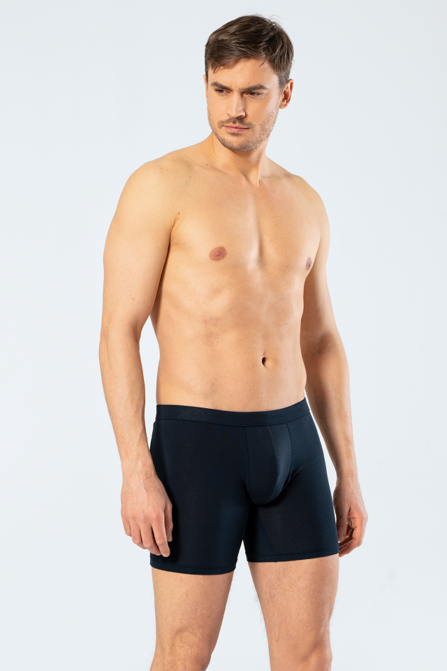 Cacharel Erkek Likralı Uzun Boxer (Bel Bantlı)