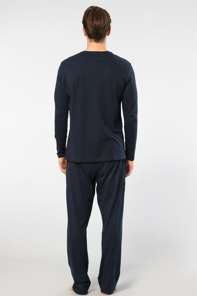 Cacharel Erkek V Yaka Uzun Kollu Modal Pijama Takımı