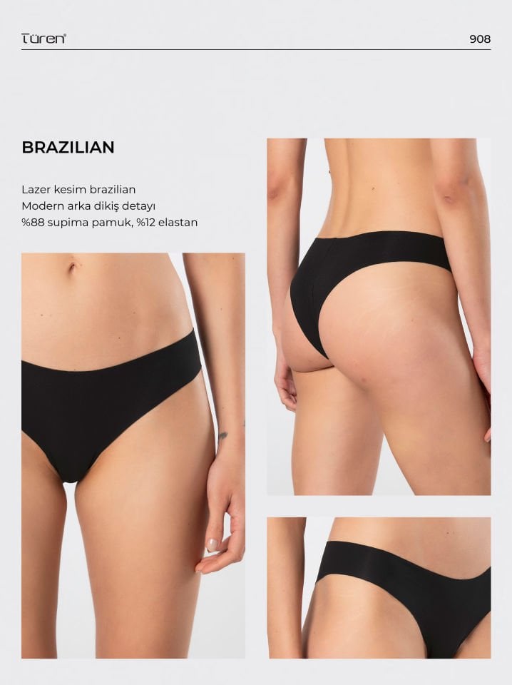 Türen Kadın Lazer Kesim Pamuklu Brazilian Külot