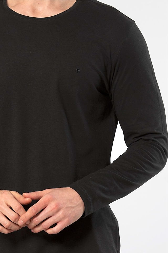 Cacharel Erkek Bisiklet Yaka Uzun Kollu Modal Pijama Takimi