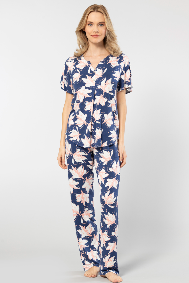 Türen Patlı Örme Kısa Kol Pijama Takımı