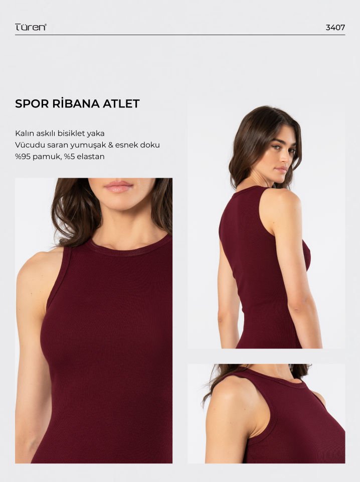 Türen Kadın Kolsuz Ribana Atlet