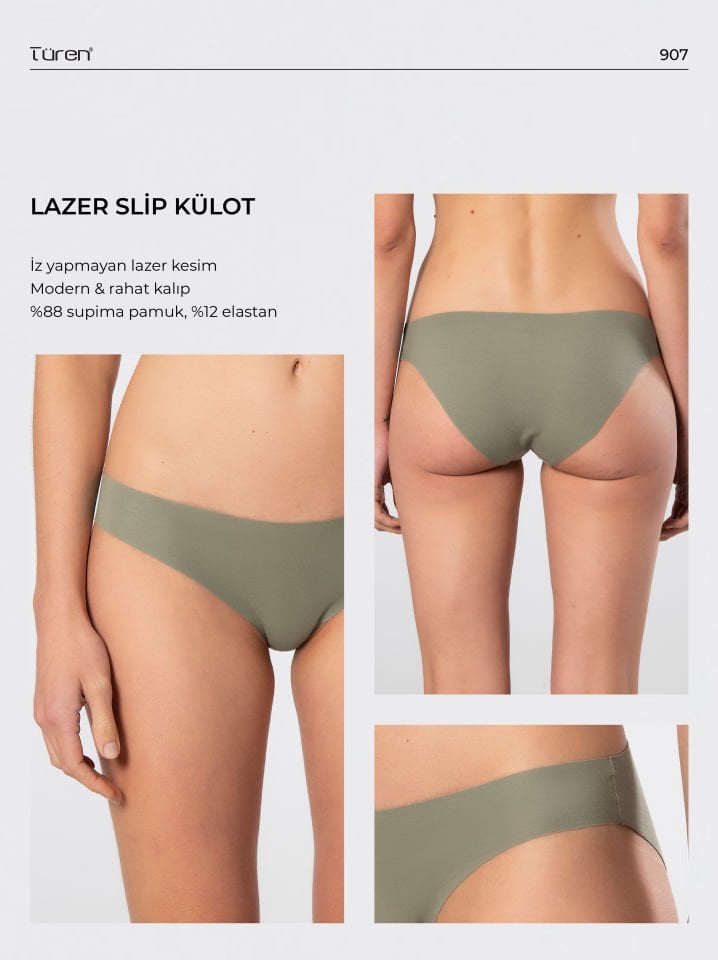 Türen Kadın Lazer Kesim Pamuklu Bikini Külot