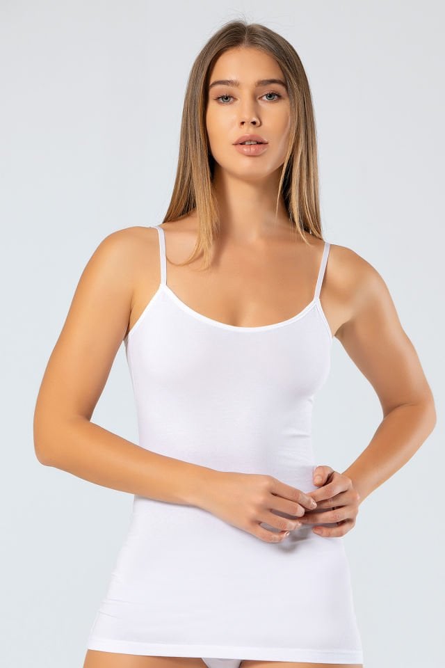 Türen Kadin Ayarlanabilir Ip Askili Likrali Pamuklu Uzun Atlet