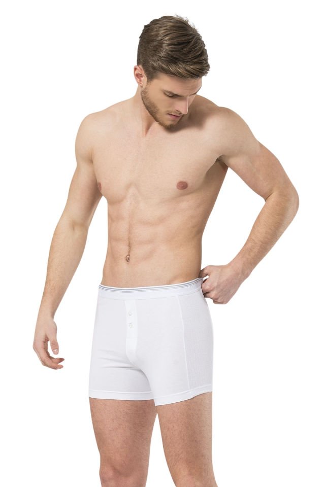 Türen Erkek Likrali Dügmeli Boxer 2'li Paket